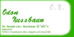 odon nussbaum business card